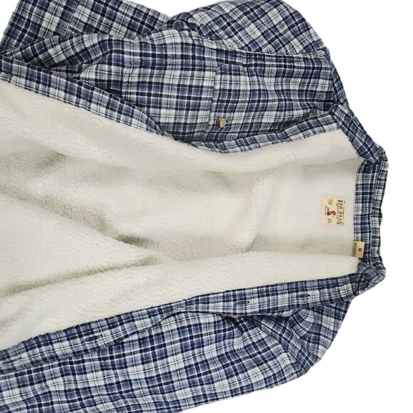 Red Head Sherpa-Lined Button-Up Plaid Shirt Jacket Men Size M - Picture 7 of 11